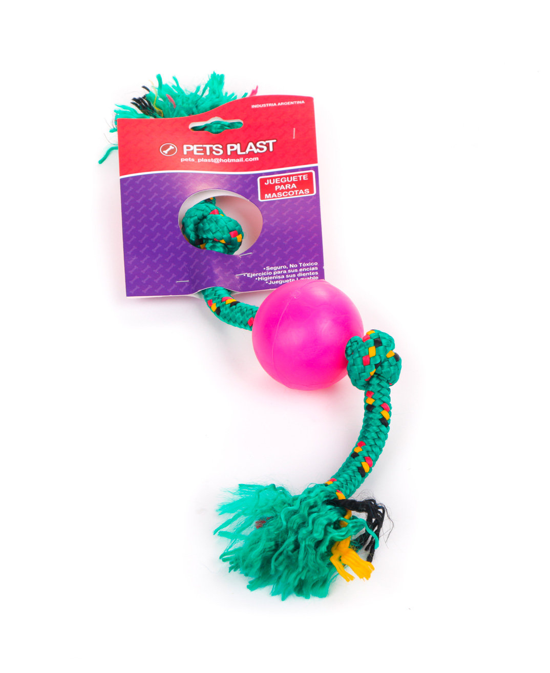 Pelota de Goma chica con Soga Alpina