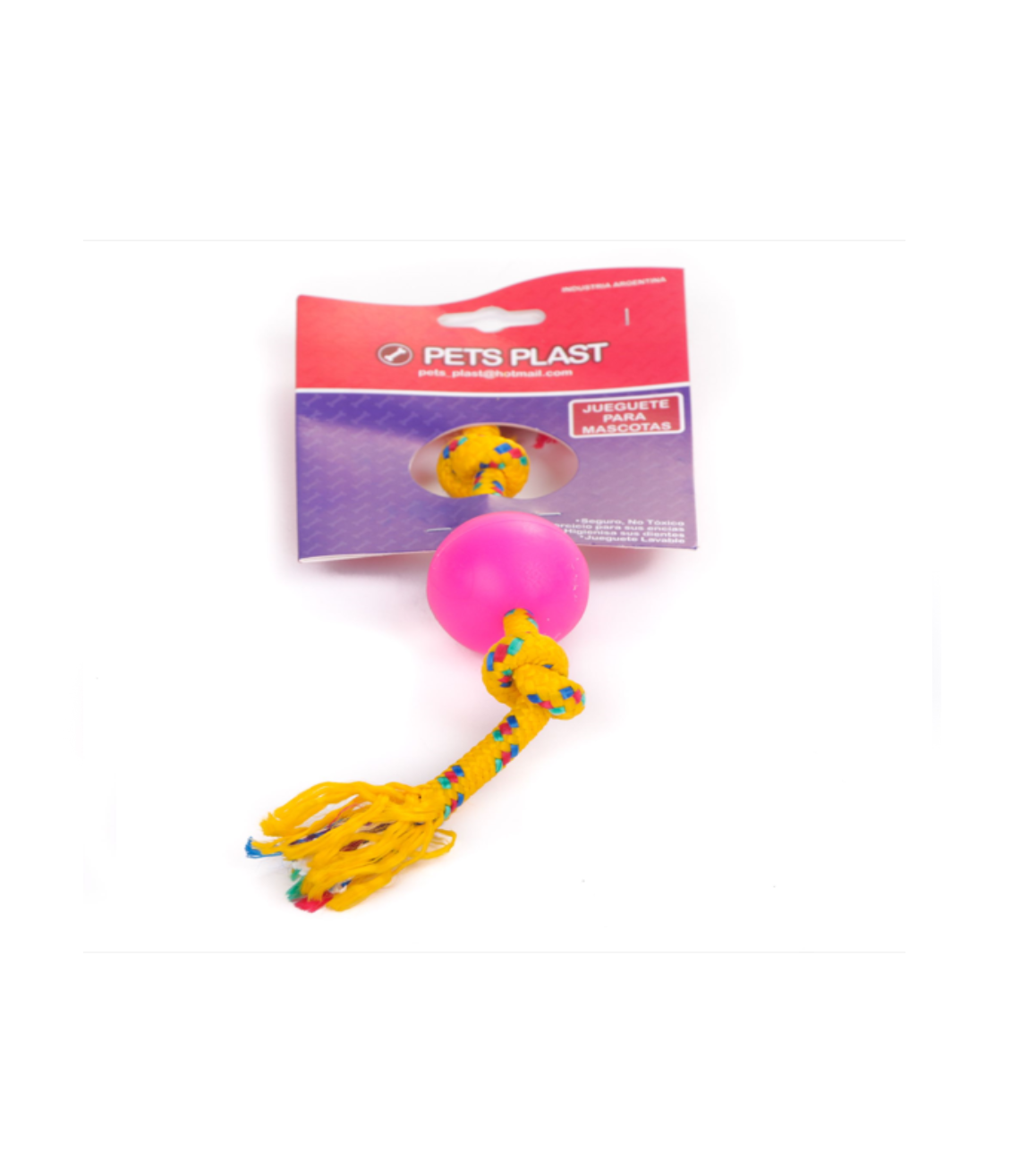 Pelota de Goma mediana con Soga Alpina